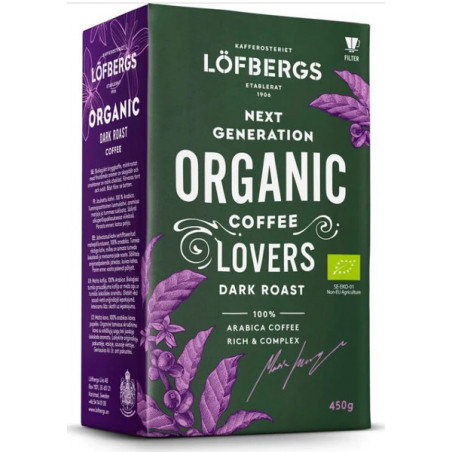 LOFBERGS Organic Dark - Kawa mielona 450gr LOFBERGS