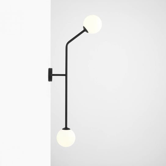 Loftowa lampa ścienna 1064D1_2 Aldex modernistyczny kinkiet szklane kule białe czarne Aldex
