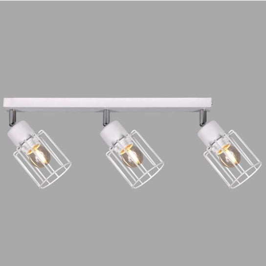Loftowa LAMPA sufitowa K-4572 Kaja regulowana OPRAWA metalowy plafon reflektorki druciane białe KAJA