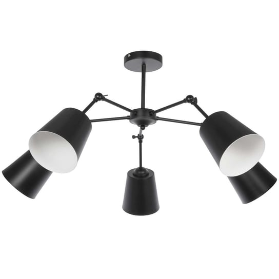 Loftowa LAMPA sufitowa VEN W-N 3250/5 regulowana OPRAWA metalowy pająk czarny VEN