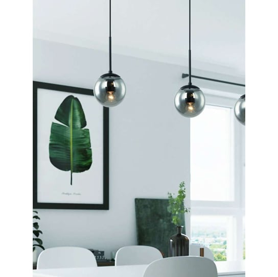 Loftowa LAMPA wisząca Bao Nero I Fume Orlicki Design szklana OPRAWA zwis kula ball przydymiona czarna Orlicki Design