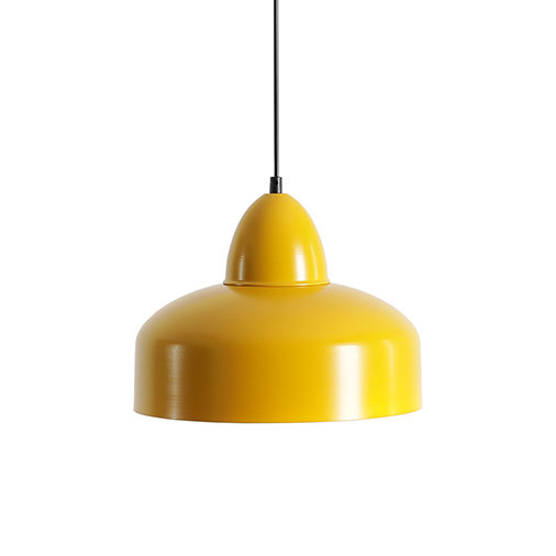 Loftowa lampa wisząca Como żółta kopuła zwis nad wyspę do kuchni Aldex