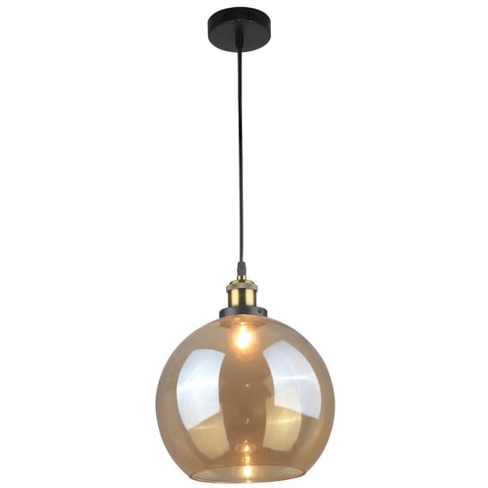 Loftowa LAMPA wisząca IRWIN 316202 Polux szklana OPRAWA skandynawski ZWIS kula bursztynowa POLUX