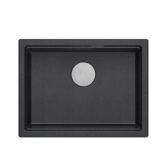 LOGAN 100 GraniteQ zlewozmywak black diamond 59,5x45,1x21,5 cm 1-komorowy podwieszany z syfonem manualnym stal szlachetna Inna marka