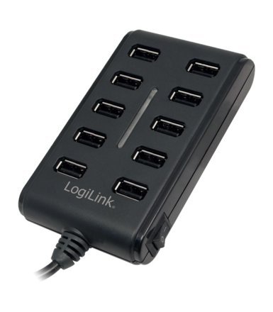 LogiLink 10-Portowy HUB USB2.0 z wlacznikiem ON/OFF LogiLink
