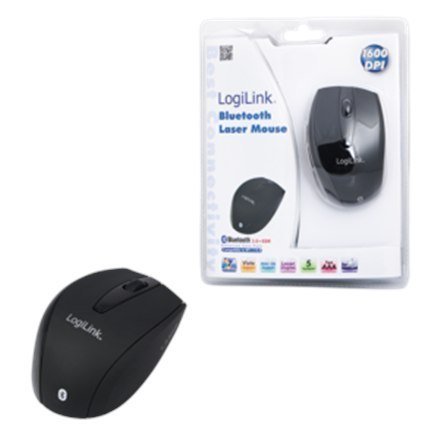 Logilink Maus Laser Bluetooth Mit 5 Tasten Wireless, Black, Bluetooth Laser Mouse; LogiLink