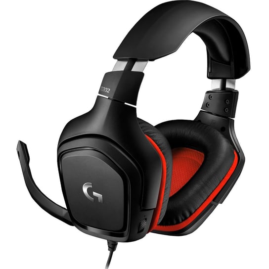 Logitech - G332, Gamingowe słuchawki, czarno-czerwone Logitech