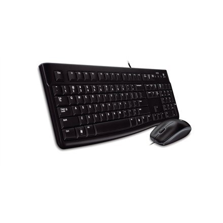 Logitech MK120 Keyboard and Mouse, Keyboard layout Russian, Black, Mouse included, Russian, USB Port Logitech