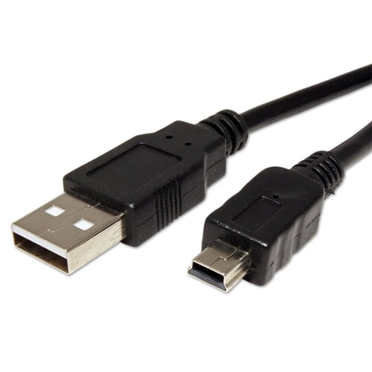 Logo USB kabel (2.0), USB A M - miniUSB (M), 1.8m, czarny, cena za 1 szt. Inna marka