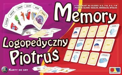 Logopedyczny Piotruś Memory, gra edukcyjna, Komlogo, zestaw 3 Komlogo