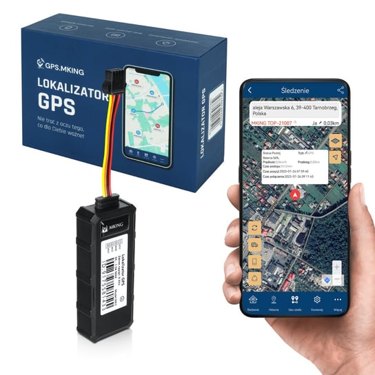 Lokalizator GPS 2G+4G BEZ ABONAMENTU APLIKACJA ŚLEDZENIE POJAZDU ŁODZI MKING GPS