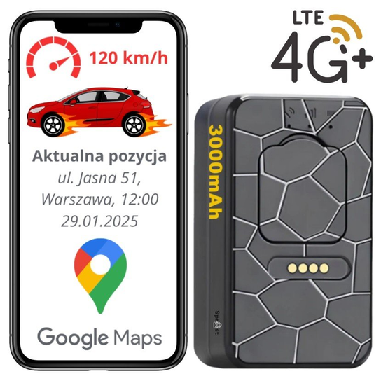 LOKALIZATOR GPS 4G MINI DO POJAZDÓW ROWERU AUTA MAGNES TRACKER G50S ...