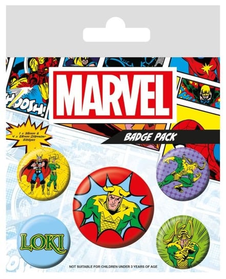 Loki Comic - Przypinki Marvel