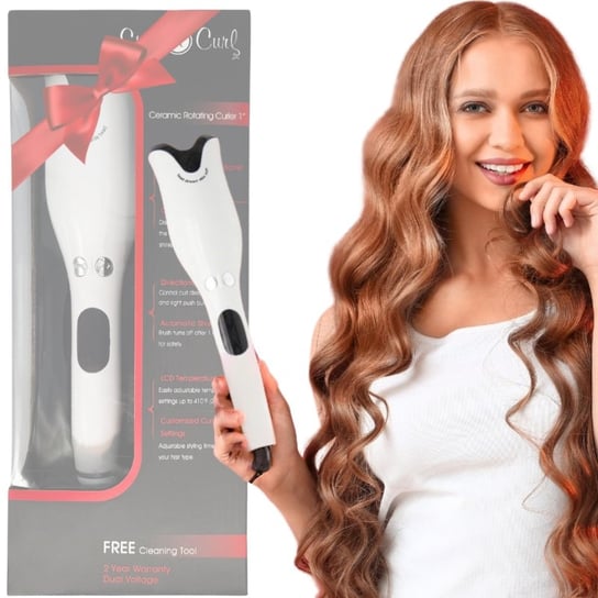 LOKÓWKA DO WŁOSÓW AUTOMATYCZNA SPIN CURL CERAMICZNA WYŚWIETLACZ Zakręcony Koszyk