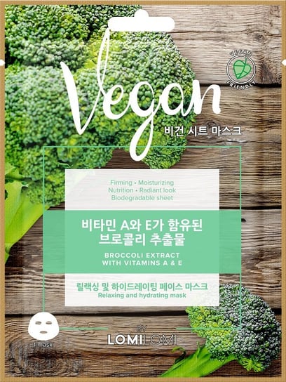 LOMI LOMI, Vegan Sheet Mask vegańska maseczka w płachcie Brokuł 20ml Lomi Lomi