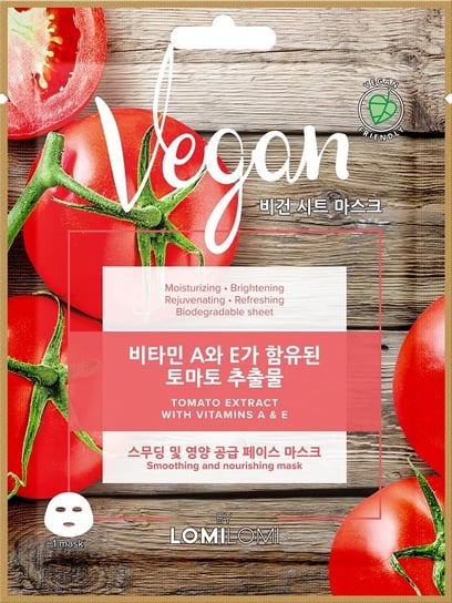 LOMI LOMI, Vegan Sheet Mask vegańska maseczka w płachcie Pomidor 20ml Lomi Lomi