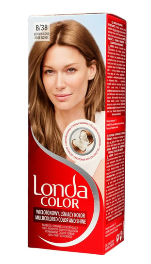 Londa, Color Cream, farba do włosów 8/38 beżowy blond Londa