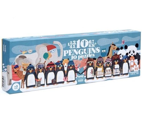 Londji, puzzle, 10 Penguins, 55 el. Londji
