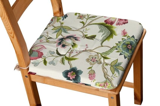 Londres Siedzisko Olek na krzesło, kolorowe kwiaty na jasnym tle, 42x41x3,5 cm Dekoria