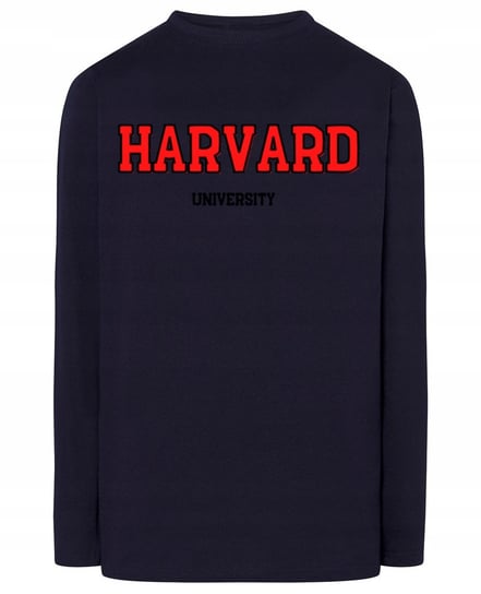 Longsleeve czerwony nadruk HARVARD r.M Inna marka