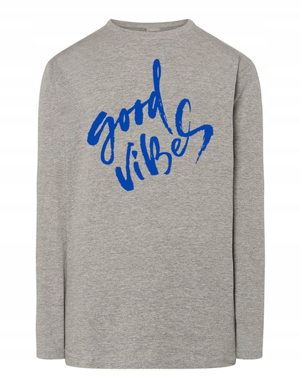 Longsleeve fajny nadruk napis GOOD VIBES r.M Inna marka