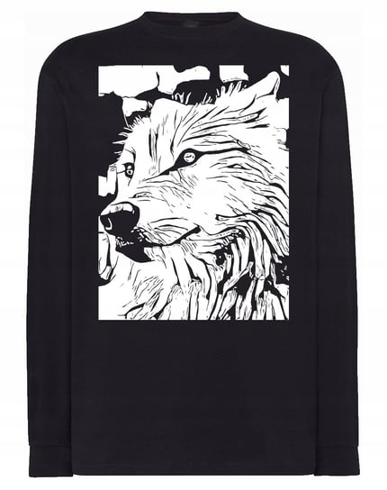 Longsleeve męski fajny nadruk WILK r.M Inna marka