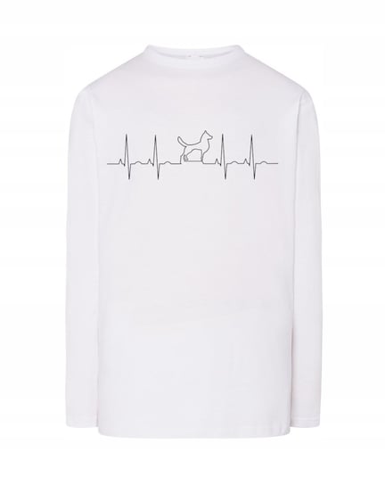 Longsleeve męski nadruk EKG bicie PIES r.L Inna marka