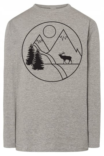 Longsleeve męski nadruk Góry Łoś r.XS Inna marka