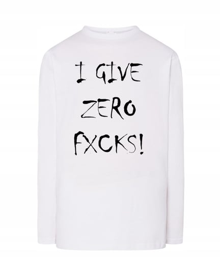 Longsleeve męski nadruk I GIVE ZERO FXCKS r.M Inna marka