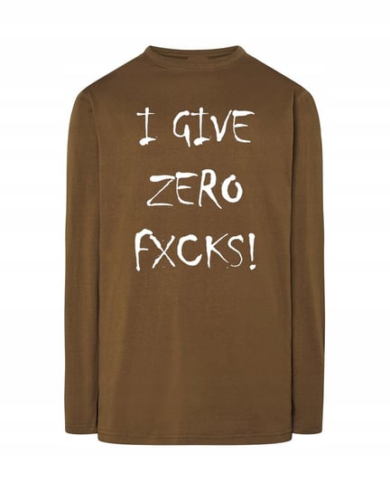 Longsleeve męski nadruk I GIVE ZERO FXCKS r.XL Inna marka