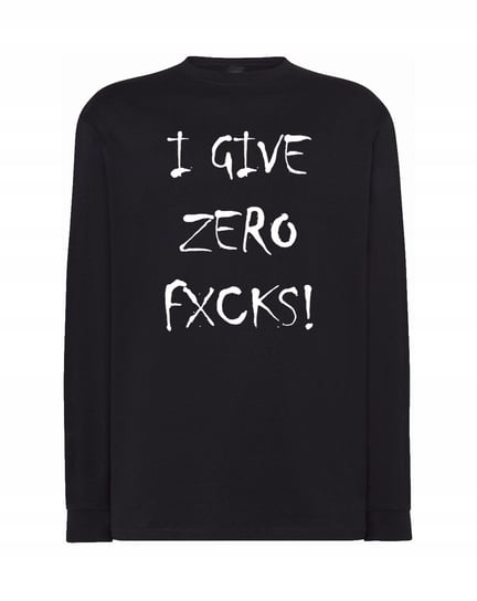 Longsleeve męski nadruk I GIVE ZERO FXCKS r.XS Inna marka