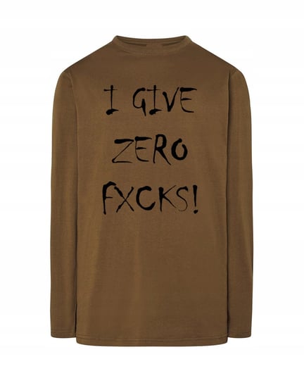 Longsleeve męski nadruk I GIVE ZERO FXCKS r.XS Inna marka