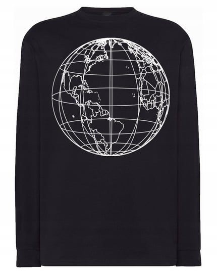 Longsleeve męski nadruk kula globus Ziemia r.S Inna marka