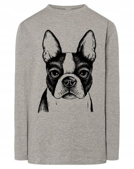 Longsleeve męski nadruk pies Boston Terrier r.3XL Inna marka