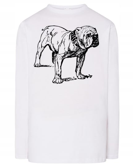 Longsleeve męski nadruk pies BULLDOG r.XS Inna marka