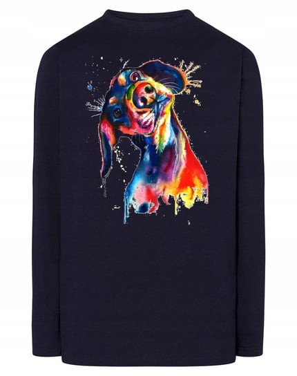 Longsleeve męski nadruk pies Jamnik r.XXL Inna marka