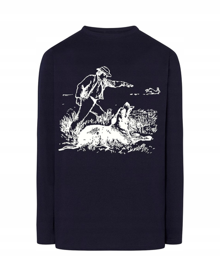 Longsleeve męski nadruk PIES POLOWANIE r.4XL Inna marka