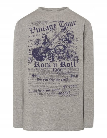 Longsleeve męski nadruk plakat ROCK'n ROLL r.4XL Inna marka