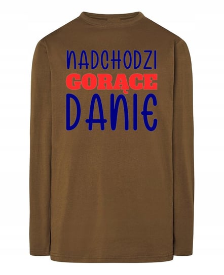 Longsleeve męski zabawny nadruk Nadchodzi Gorące Danie r.XS Inna marka