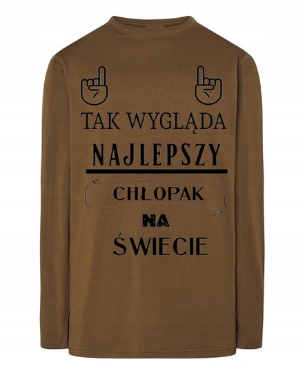 Longsleeve na Walentynki Najlepszy Chłopak r.3XL Inna marka