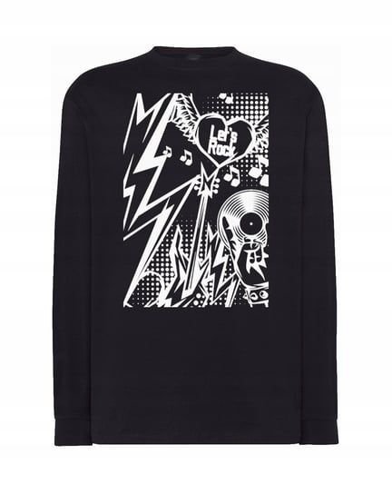 Longsleeve rockowy nadruk Let's Rock r.M Inna marka