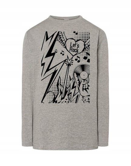 Longsleeve rockowy nadruk Let's Rock r.XS Inna marka