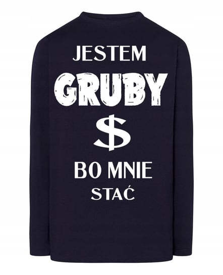 Longsleeve Śmieszny Prezent Jestem Gruby r.3XL Inna marka