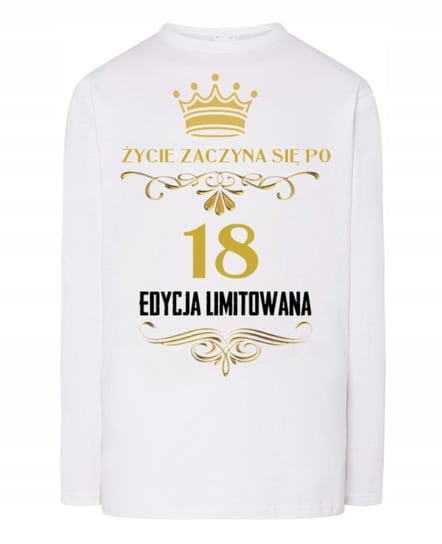 Longsleeve Urodzinowy 18 Lat Prezent r.S Inna marka