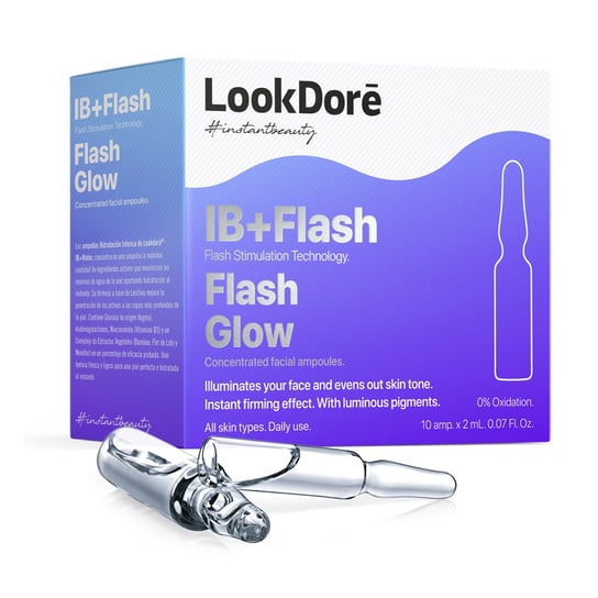 LookDoré IB+Flash Flash Glow skoncentrowane ampułki świetlisty blask, 10 x 2 ml LookDoré