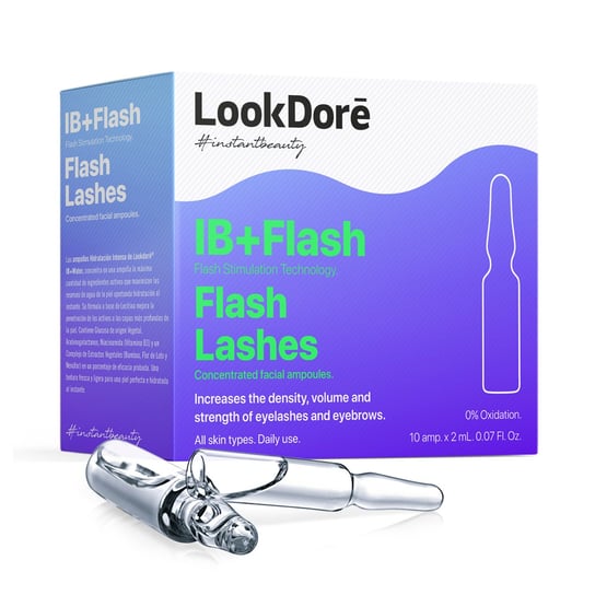 LookDoré, IB+Flash Flash Lashes, Skoncentrowane ampułki wydłużające rzęsy, 10 x 2 ml LookDore