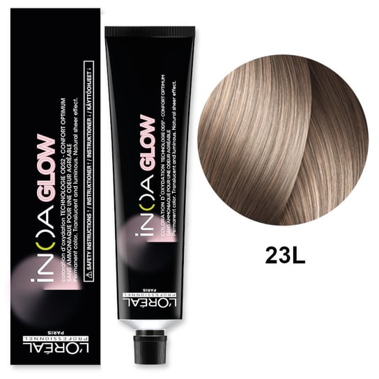 Loreal Inoa Glow 23L, Rozświetlająca bezamoniakowa trwała farba do włosów - kolor 23L, 60 g L'Oréal Professionnel