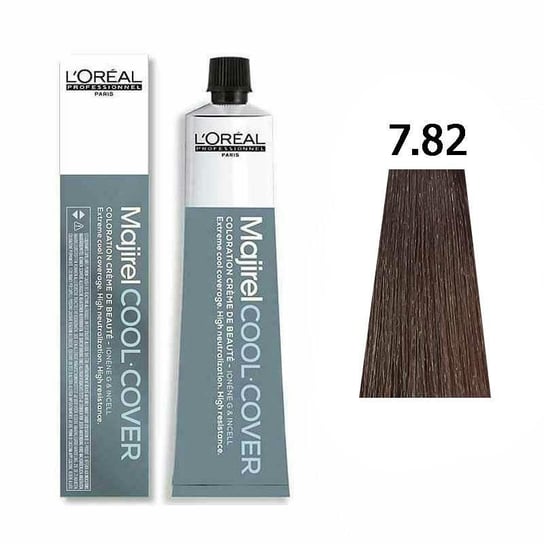 Loreal, Majirel Cool Cover, Trwała farba do włosów o chłodnych odcieniach kolor 7.82 blond mokka opalizujący, 50 ml L'Oréal Professionnel