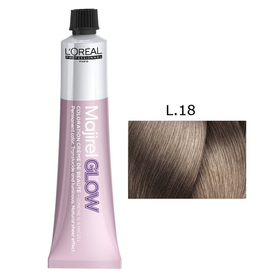 Loreal Majirel Glow, Rozświetlająca trwała farba do włosów - kolor L.18, 50 ml L'Oréal Professionnel