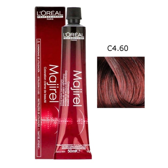 Loreal Majirel Majirouge, Trwała farba do włosów - kolor C4.60 brąz czerwony intensywny, 50 ml L'Oréal Professionnel